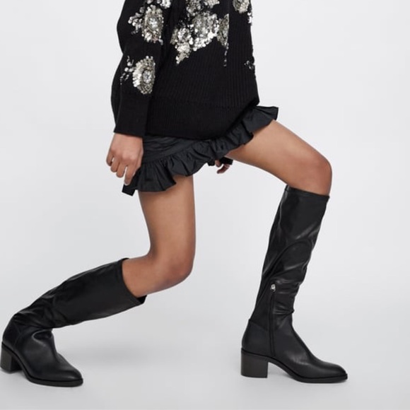Zara Shoes - Zara High Heel Tall Boots